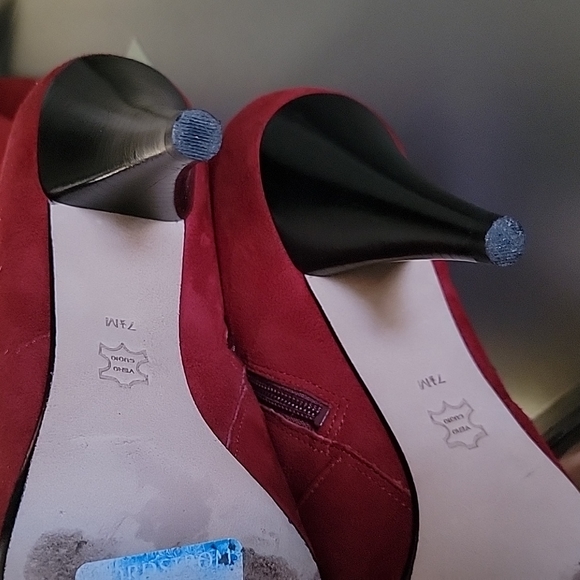 SUEDE VIA SPIGA SHANTI WINE BOOTS - Picture 8 of 13